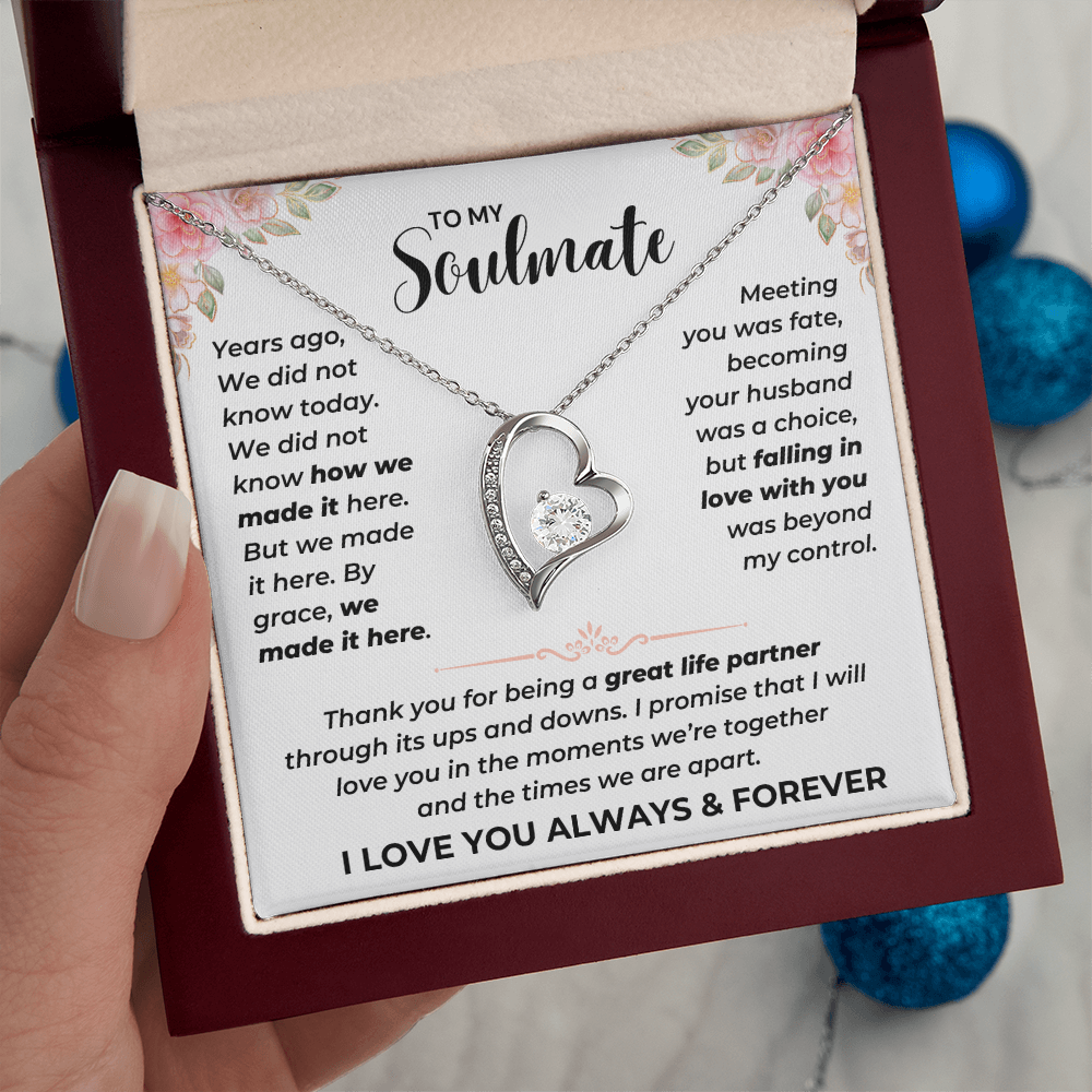 To My Soulmate - I Love You - Forever Love Necklace - JDR040