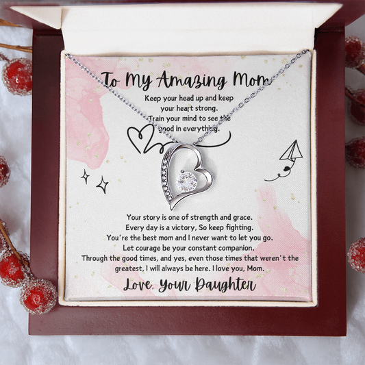 To My Amazing Mom - Love, Your Daughter - Forever Love Necklace Set - JDR022