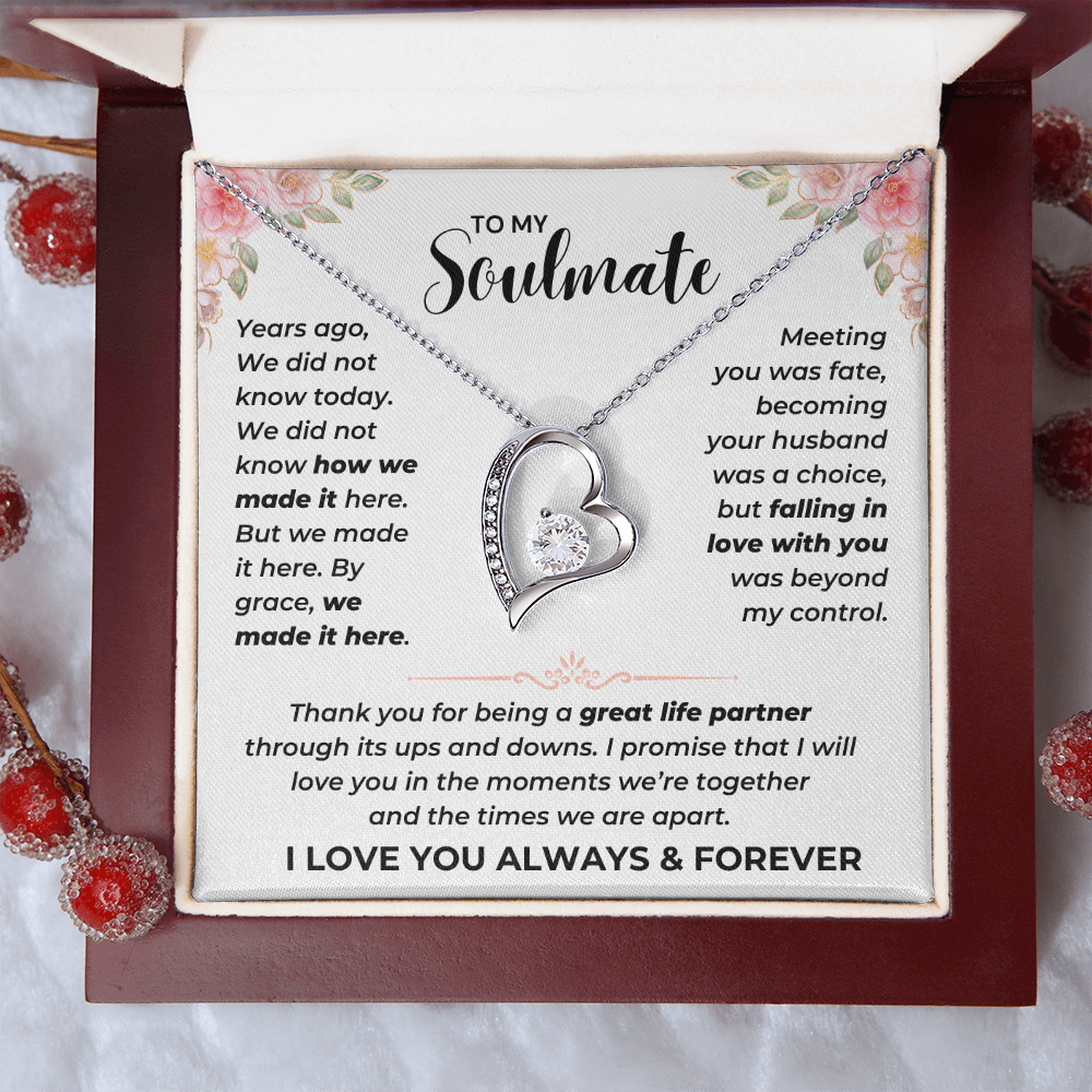 To My Soulmate - I Love You - Forever Love Necklace - JDR040