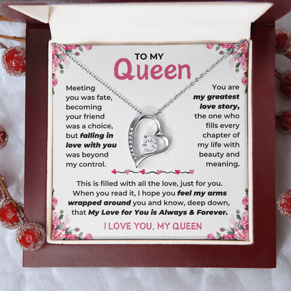 To My Queen - I Love You, My Queen - Forever Love Necklace - JDR039