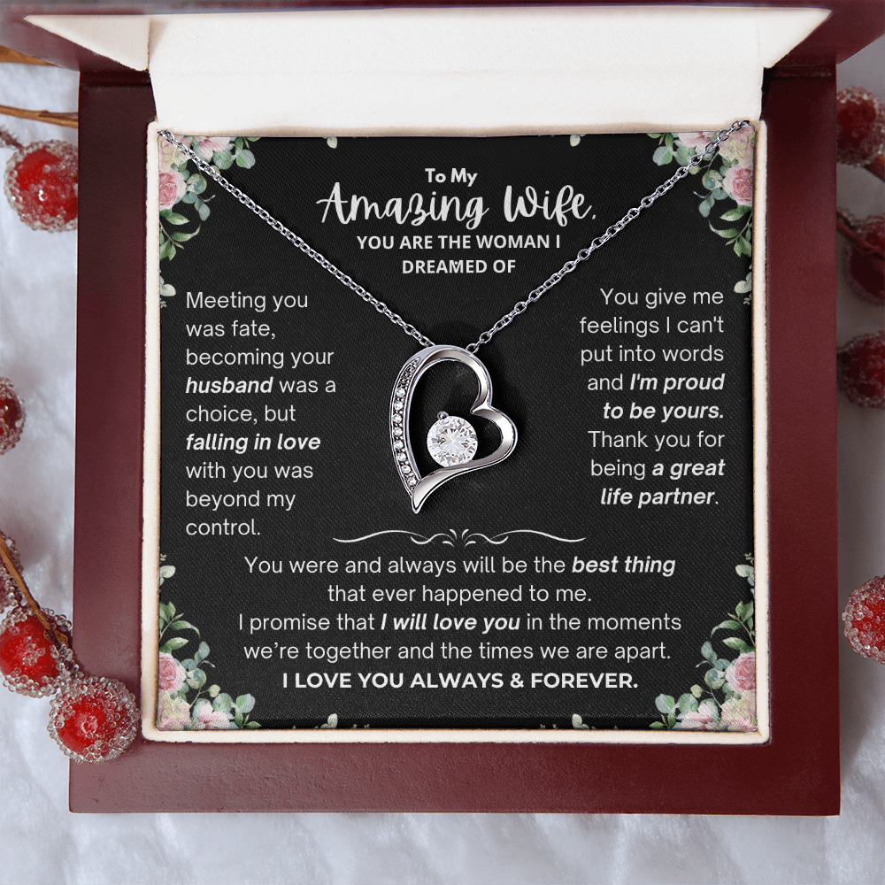 To My Amazing Wife - Forever Love Necklace - JDR031