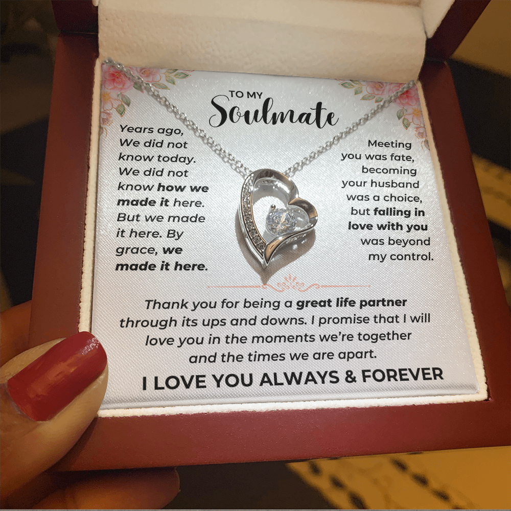 To My Soulmate - I Love You - Forever Love Necklace - JDR040