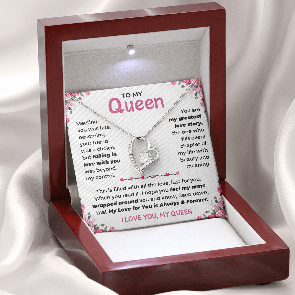 To My Queen - I Love You, My Queen - Forever Love Necklace - JDR039