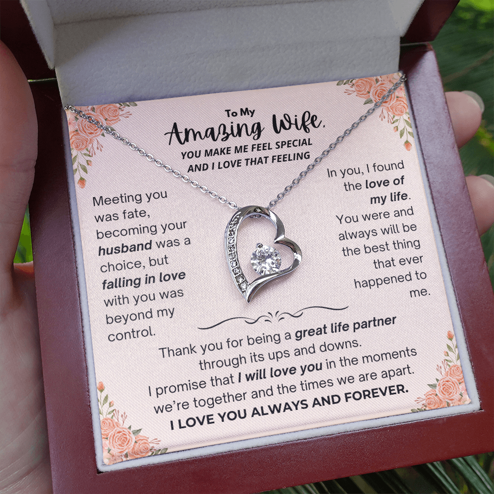 To My Amazing Wife - Forever Love Necklace - JDR030