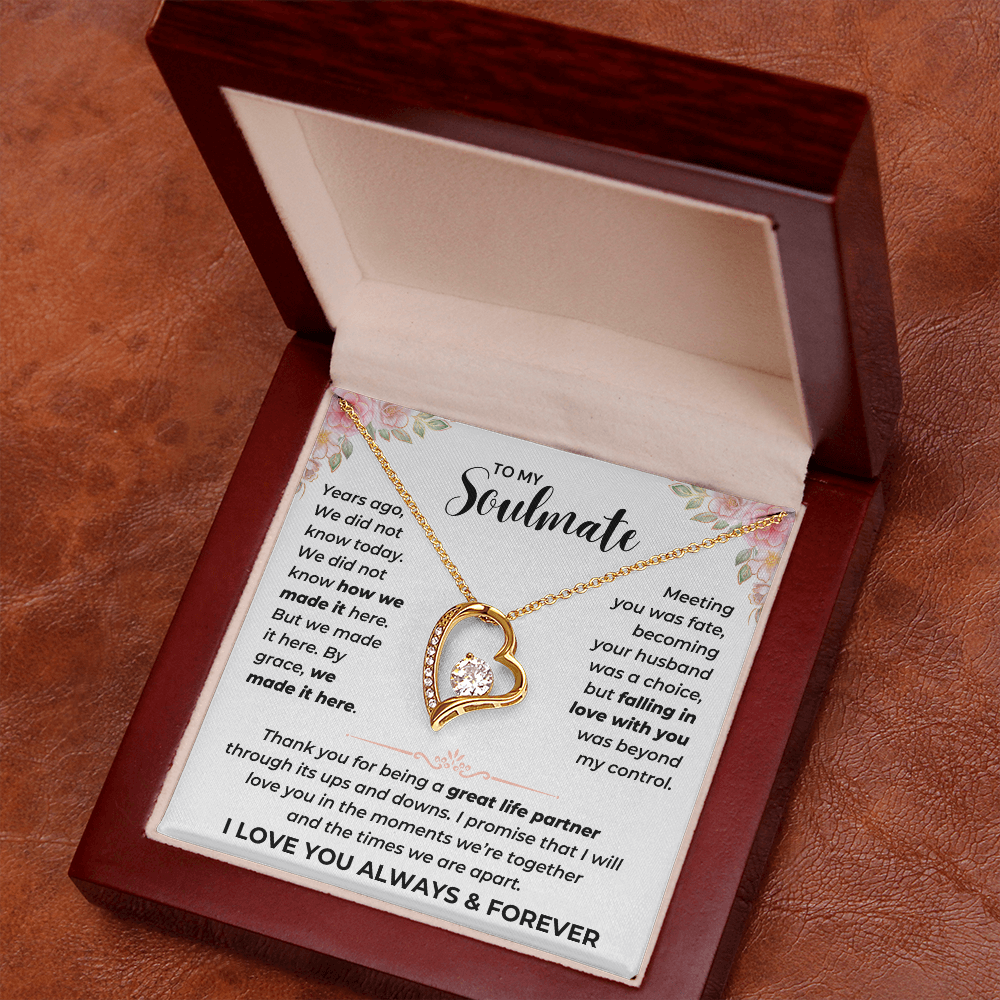 To My Soulmate - I Love You - Forever Love Necklace - JDR040