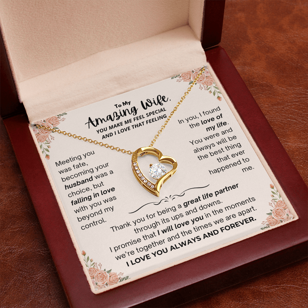 To My Amazing Wife - Forever Love Necklace - JDR030