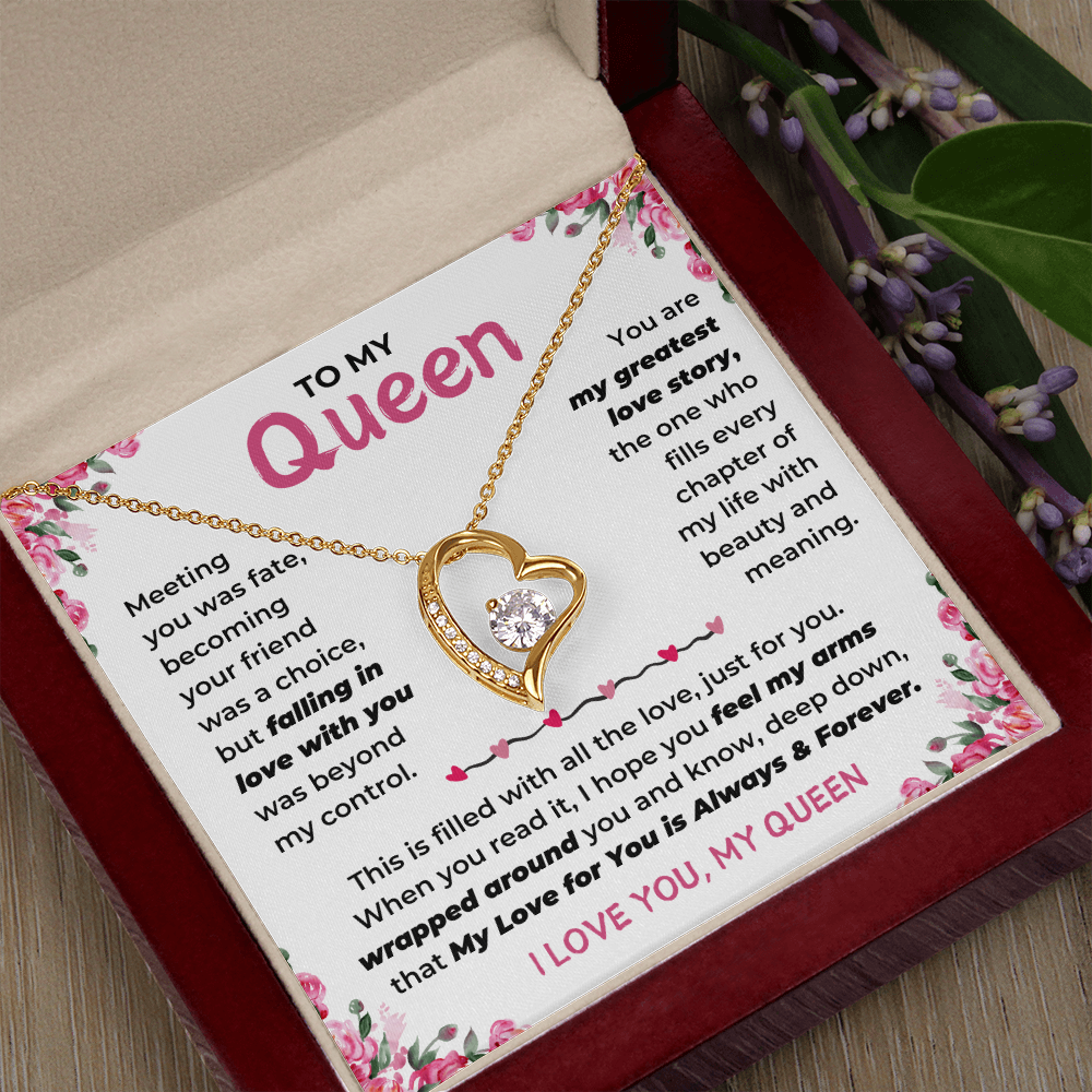 To My Queen - I Love You, My Queen - Forever Love Necklace - JDR039