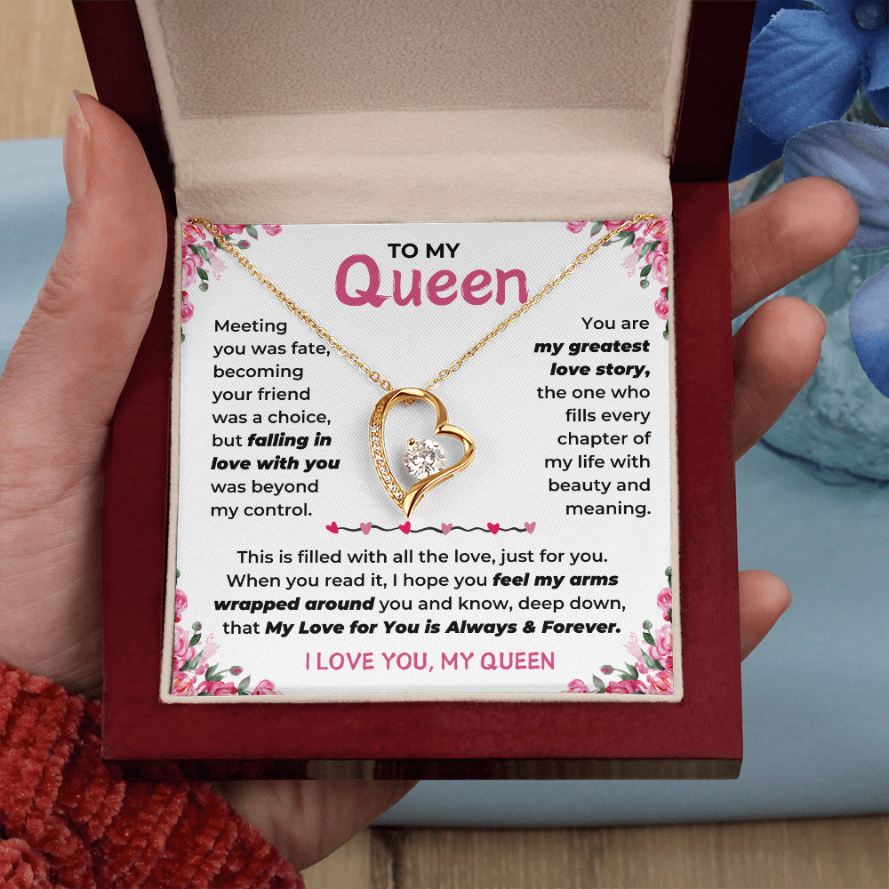 To My Queen - I Love You, My Queen - Forever Love Necklace - JDR039