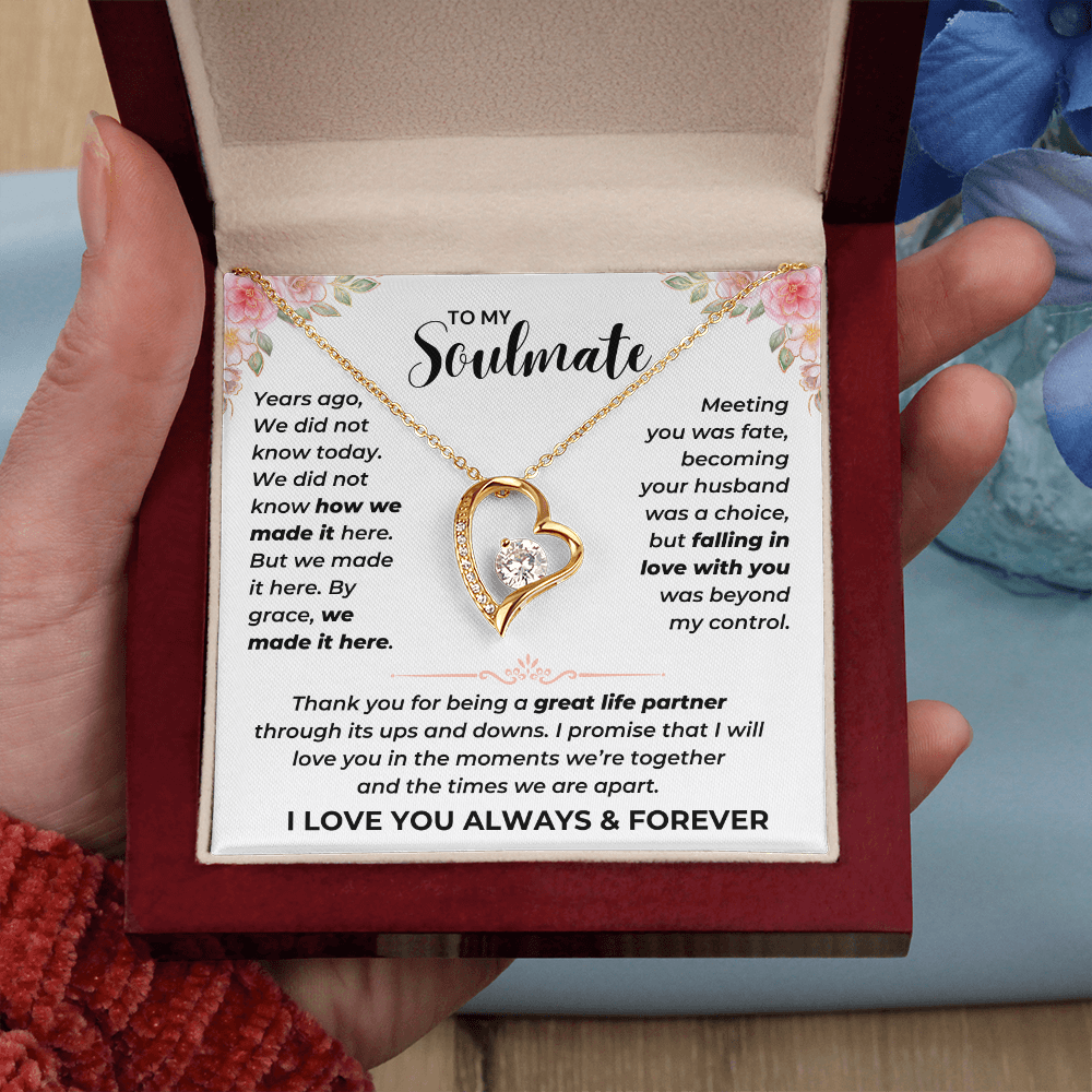 To My Soulmate - I Love You - Forever Love Necklace - JDR040