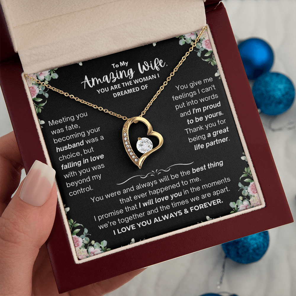 To My Amazing Wife - Forever Love Necklace - JDR031