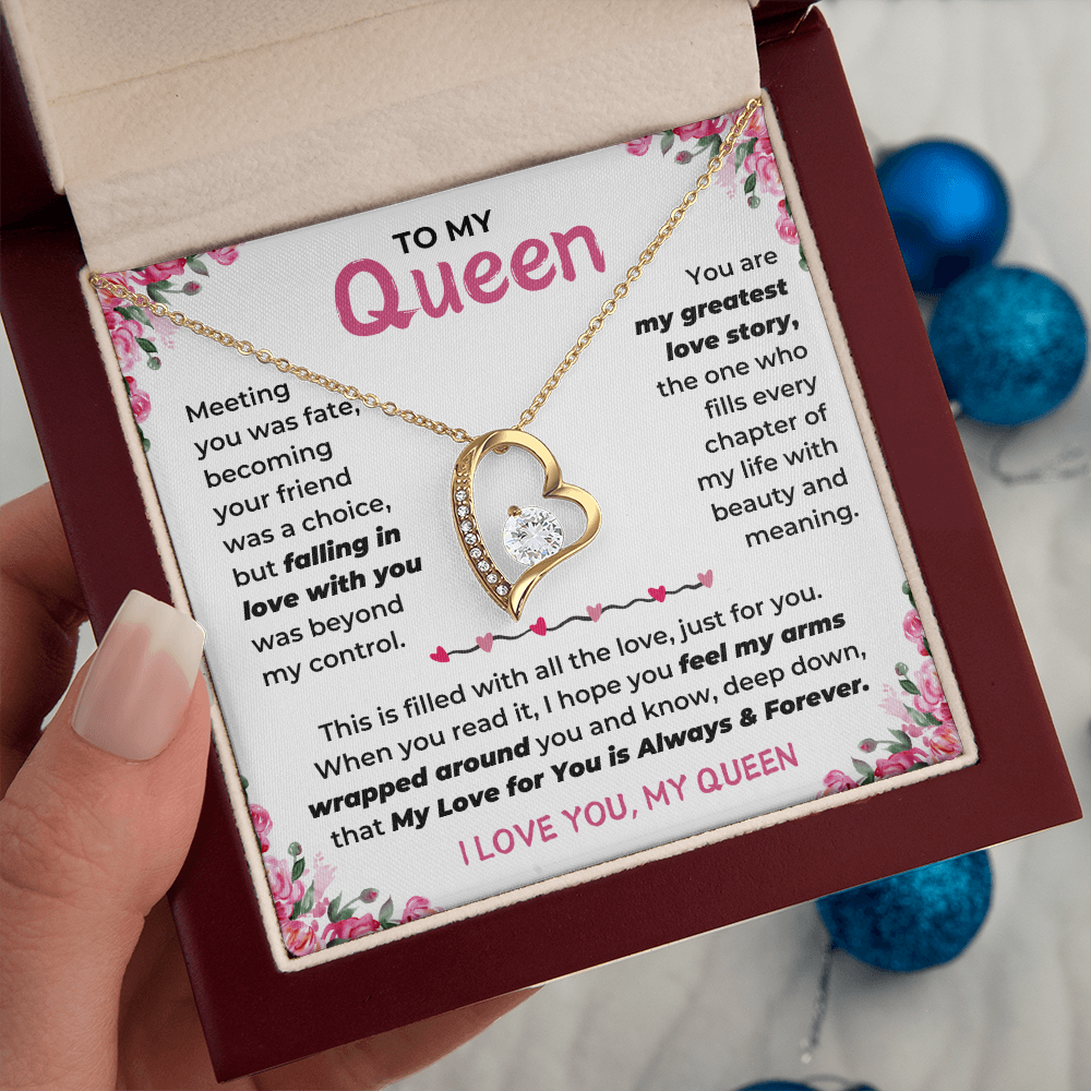 To My Queen - I Love You, My Queen - Forever Love Necklace - JDR039