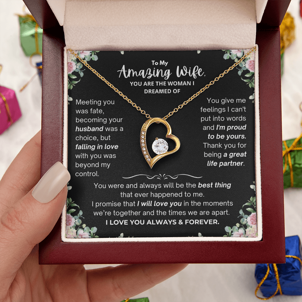 To My Amazing Wife - Forever Love Necklace - JDR031