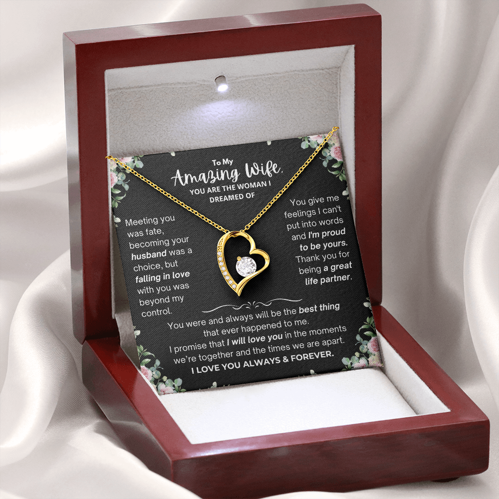 To My Amazing Wife - Forever Love Necklace - JDR031