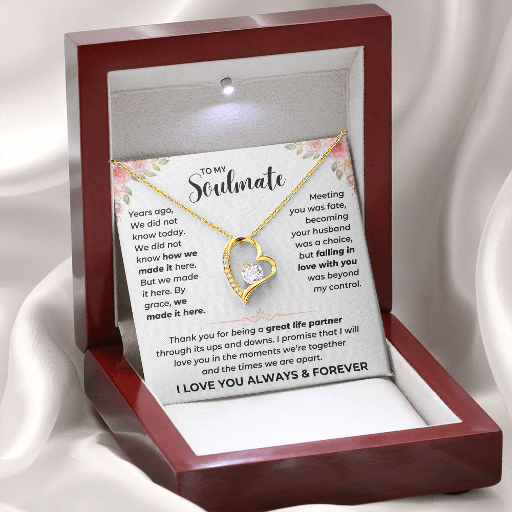 To My Soulmate - I Love You - Forever Love Necklace - JDR040