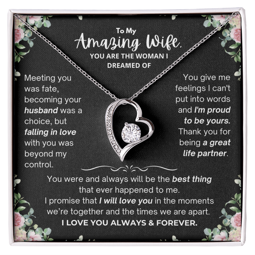 To My Amazing Wife - Forever Love Necklace - JDR031