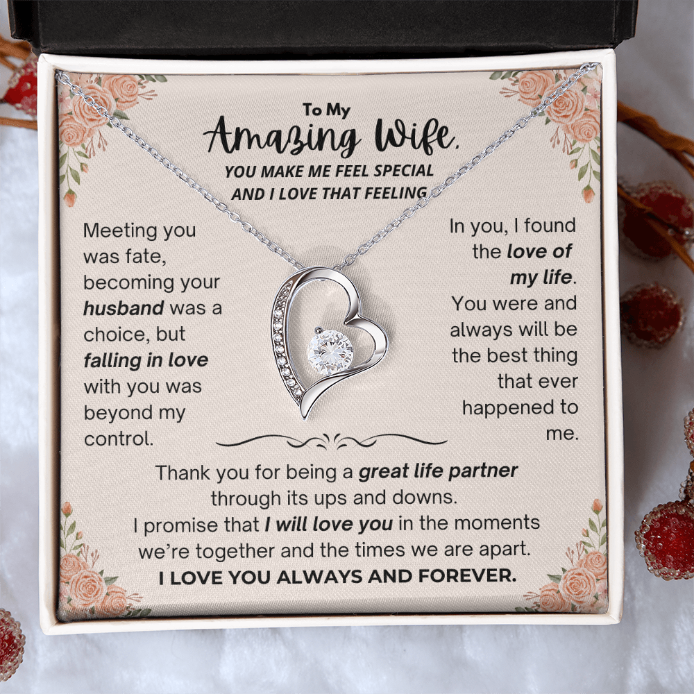 To My Amazing Wife - Forever Love Necklace - JDR030