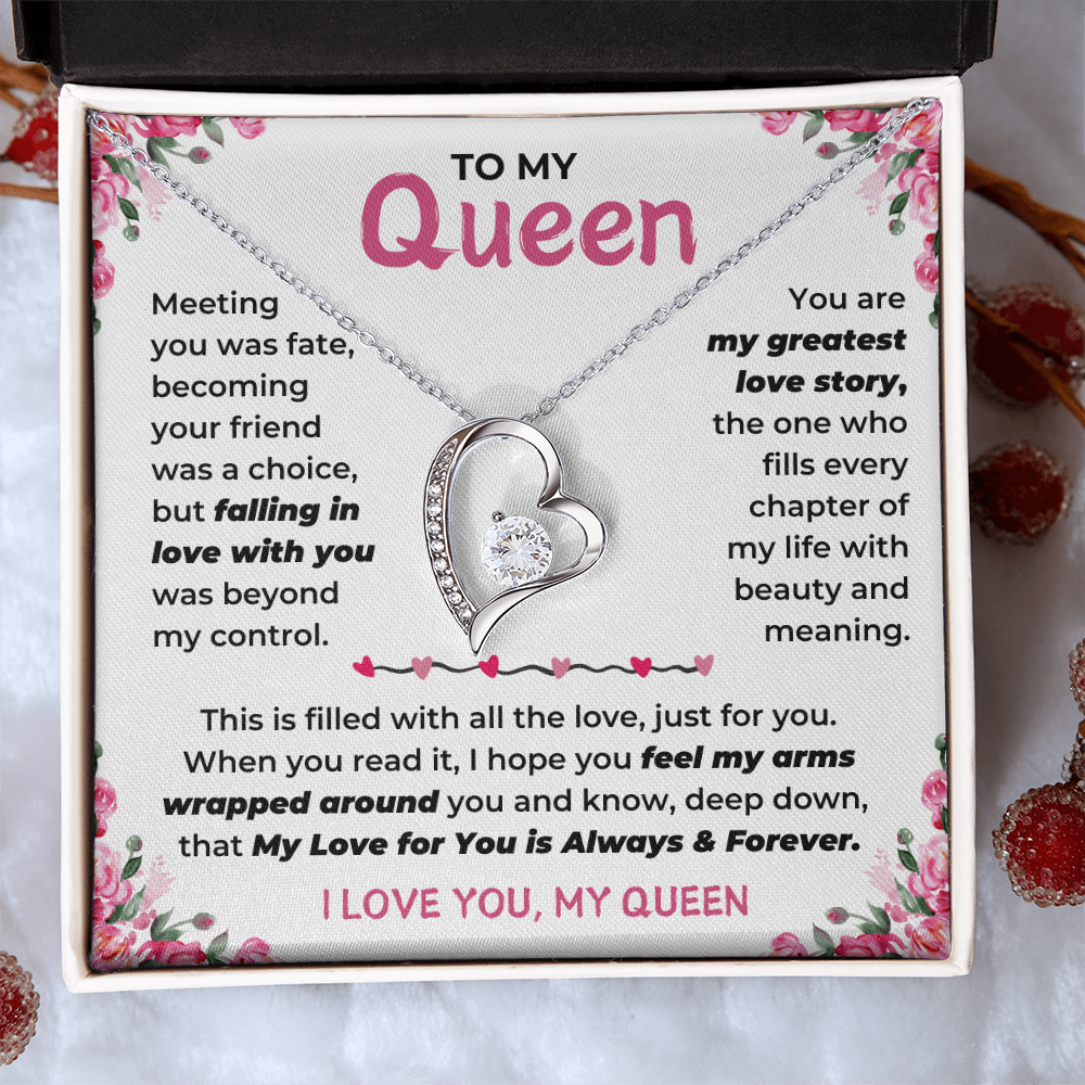 To My Queen - I Love You, My Queen - Forever Love Necklace - JDR039