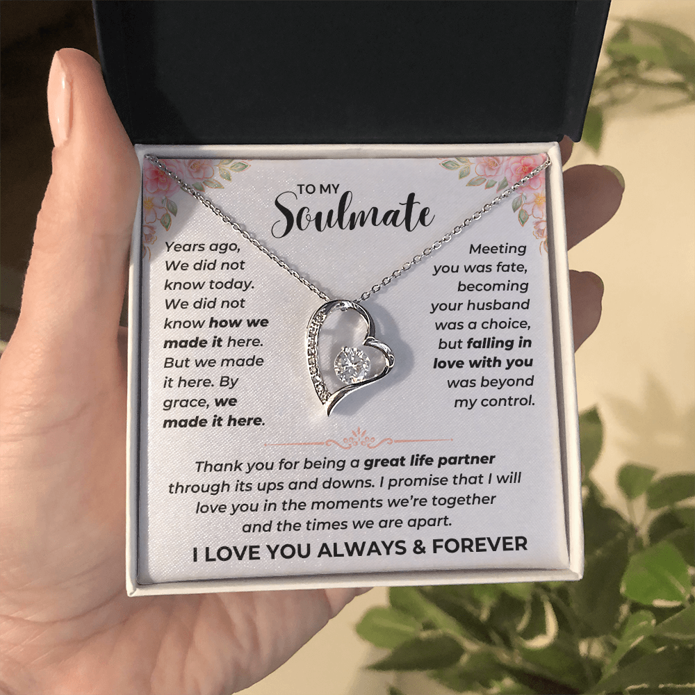 To My Soulmate - I Love You - Forever Love Necklace - JDR040