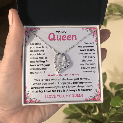 To My Queen - I Love You, My Queen - Forever Love Necklace - JDR039