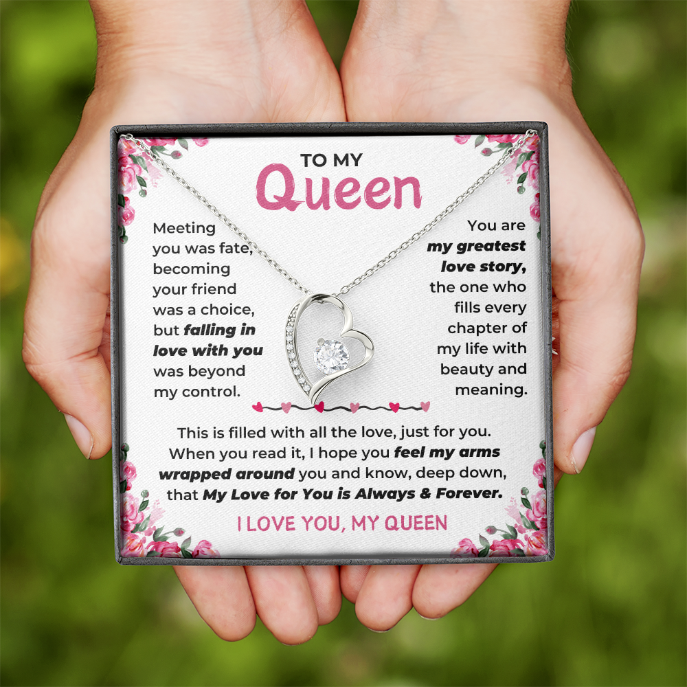 To My Queen - I Love You, My Queen - Forever Love Necklace - JDR039