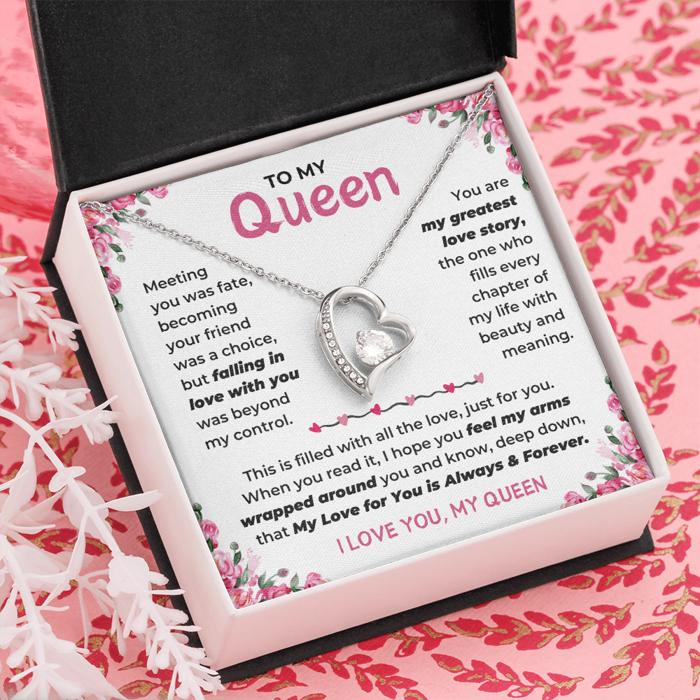 To My Queen - I Love You, My Queen - Forever Love Necklace - JDR039