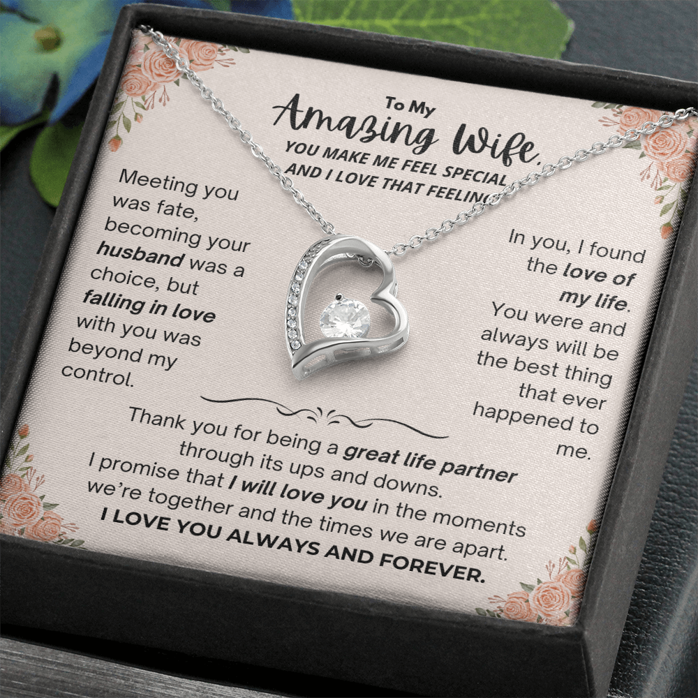 To My Amazing Wife - Forever Love Necklace - JDR030