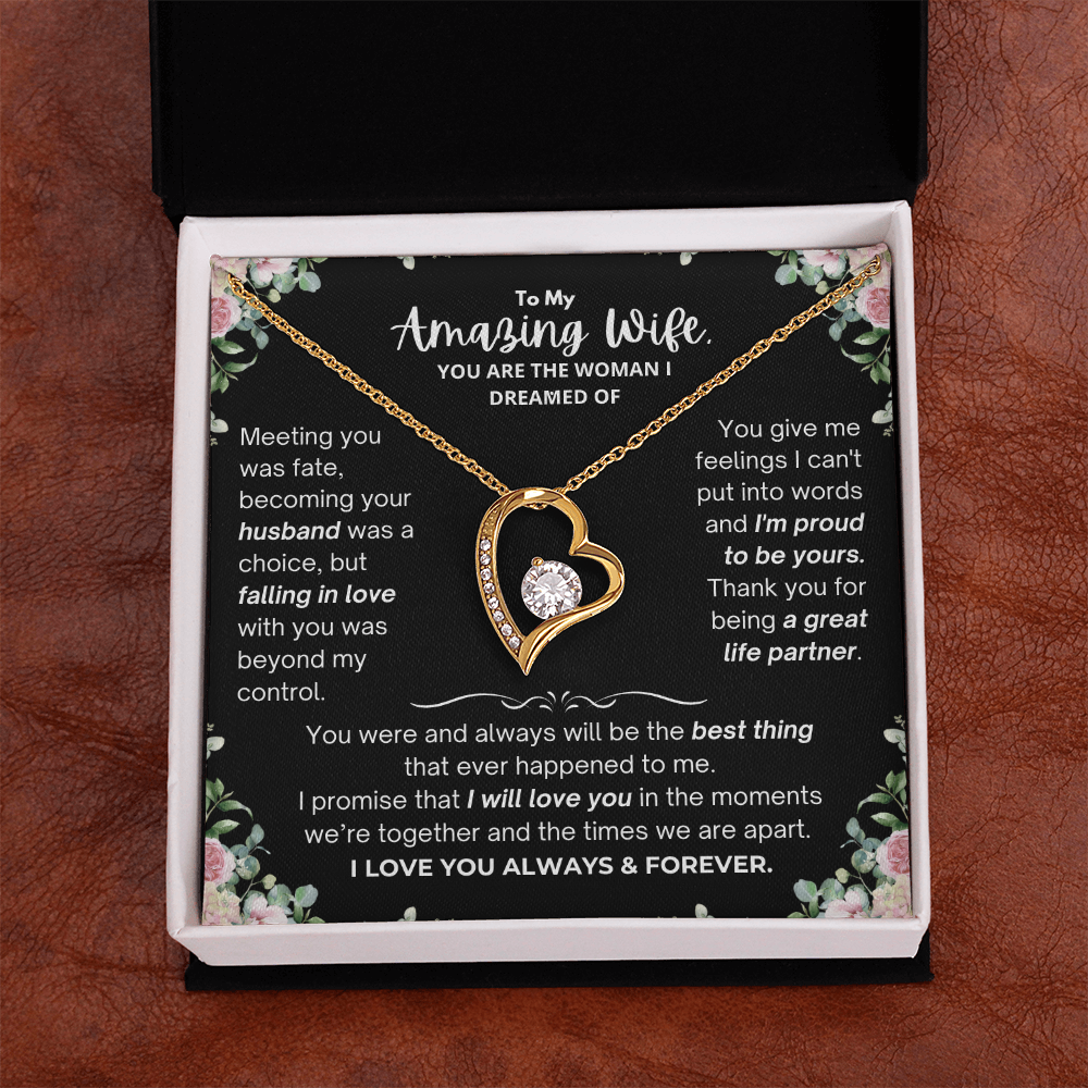 To My Amazing Wife - Forever Love Necklace - JDR031