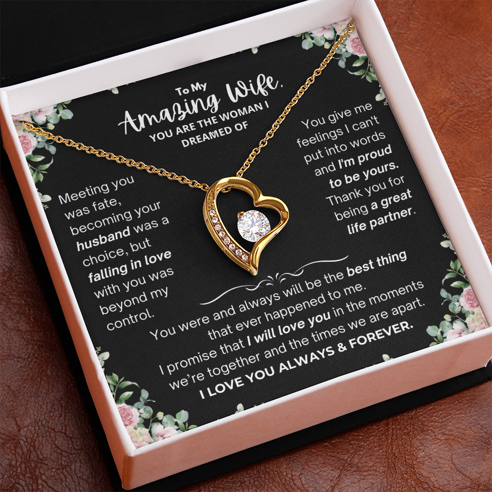 To My Amazing Wife - Forever Love Necklace - JDR031