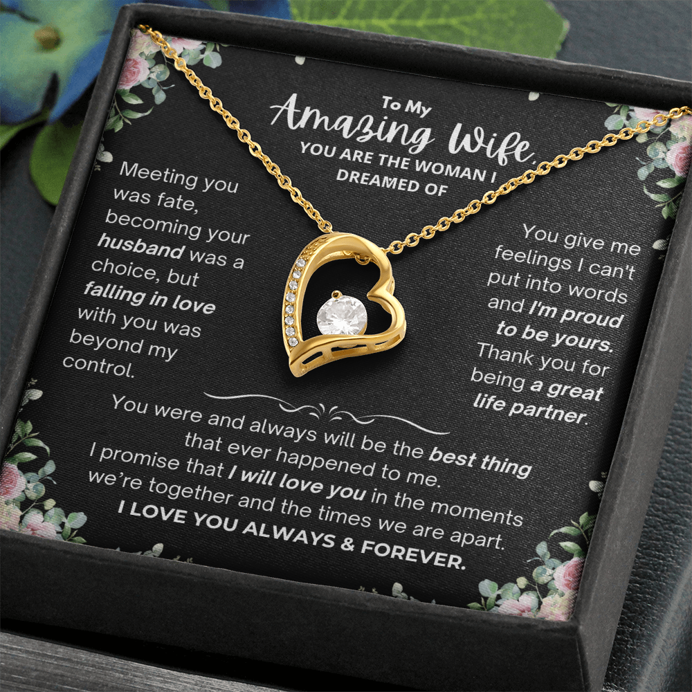 To My Amazing Wife - Forever Love Necklace - JDR031