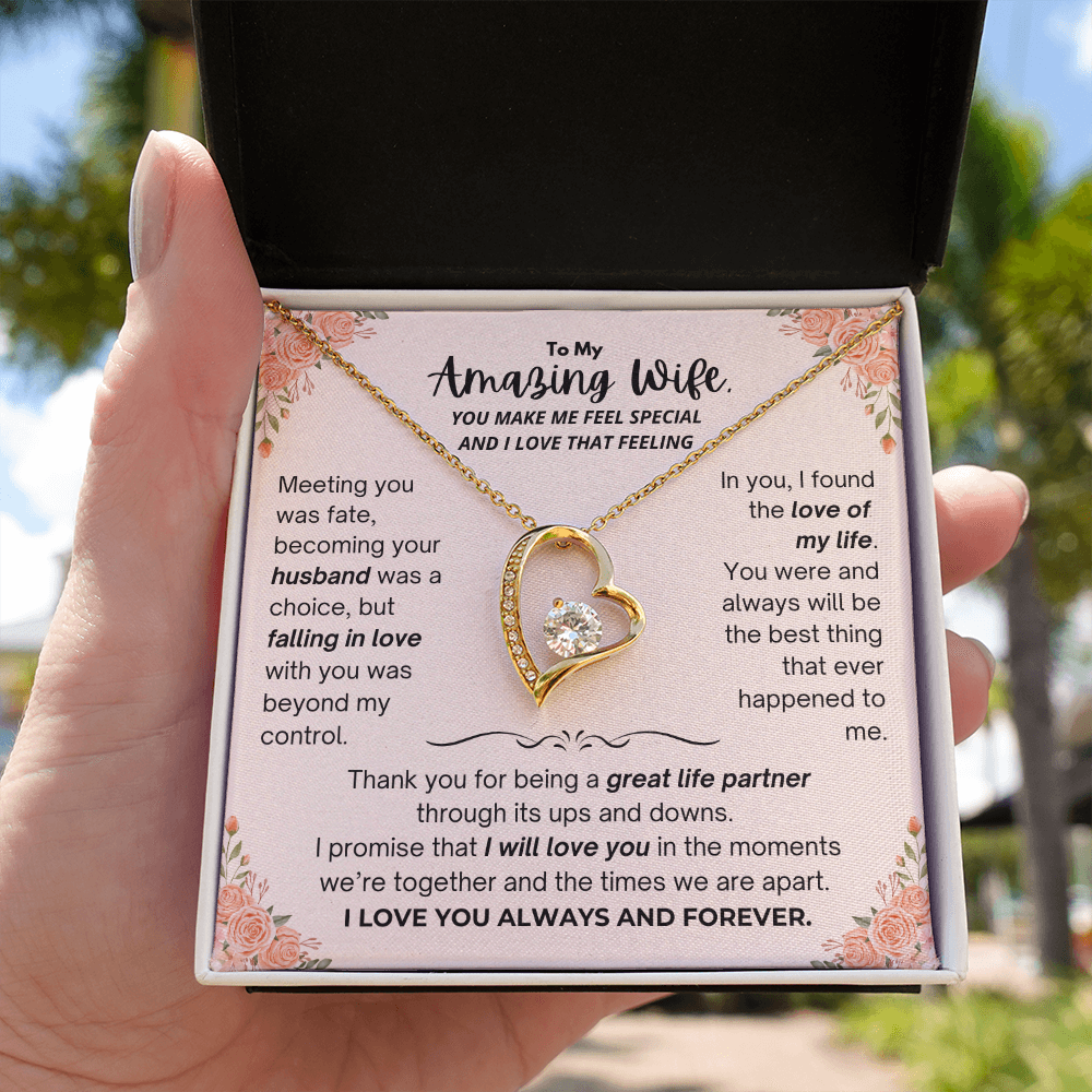 To My Amazing Wife - Forever Love Necklace - JDR030