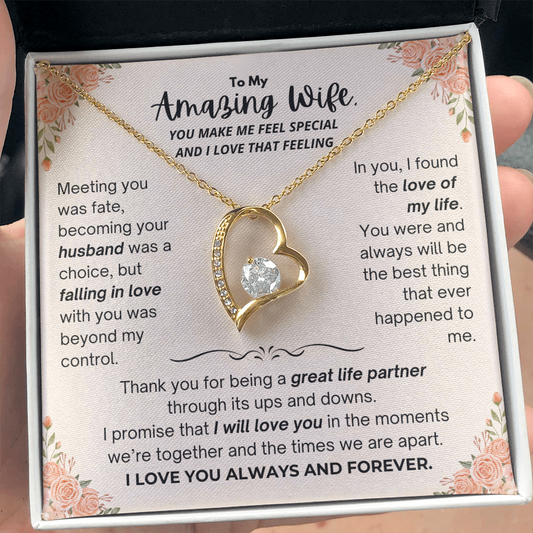 To My Amazing Wife - Forever Love Necklace - JDR030