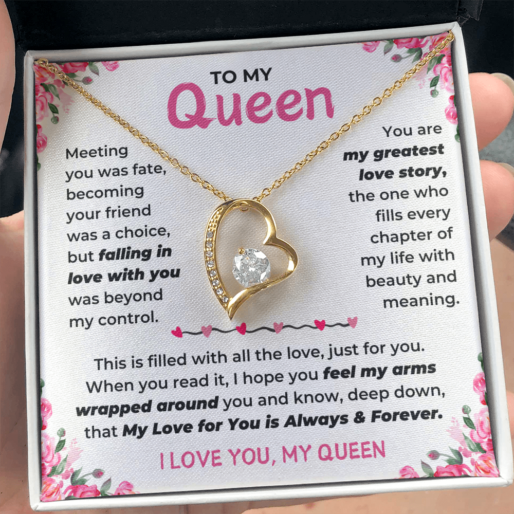 To My Queen - I Love You, My Queen - Forever Love Necklace - JDR039